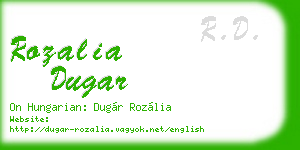 rozalia dugar business card